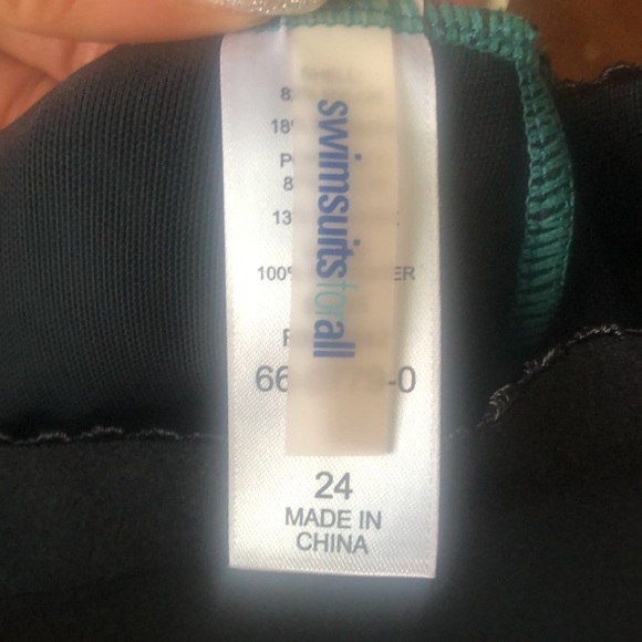 One piece TEAL Swimsuit 🩱 NWT size 24 - Picture 4 of 4